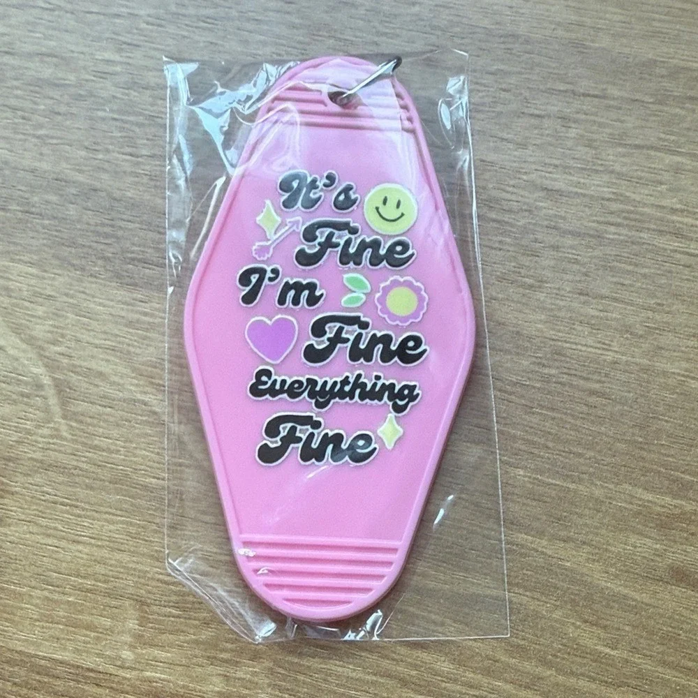 Retro Motel Style Keychain‎ Lot Sassy Phrases Y2K Aesthetic Key Tags NEW